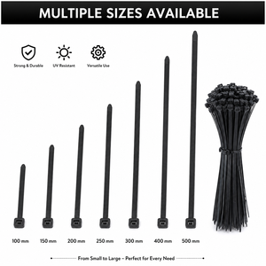 Attaches en nylon professionnelles de 12 pouces, 3,6*300 mm de large, certifiées UL, ignifuges, PA66, pour le regroupement de câbles, spécifications d'exportation, vente en gros en vrac - Product Image 4