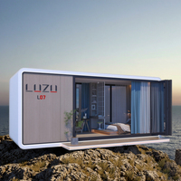 Villa préfabriquée de luxe moderne en structure acier portable, bureau extensible rapide, espaces de travail mobiles, panneaux sandwich étanches
