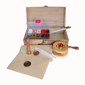 Diy Wood Crystal Handle Blank Custom Wax <strong>Stamp</strong> Seal <strong>Set</strong> for Wedding Invitation - Product Image 4