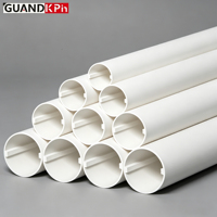Gaine isolante demi-circulaire en PVC à clipser, deux pièces, facile à installer, avec fentes ouvertes, pour protection de câbles et de lignes électriques