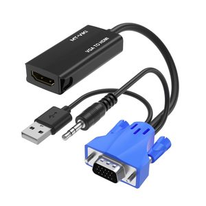 MT-VIKI <strong>VGA</strong> <strong>to</strong> HDMI <strong>Adapter</strong>, 1080P <strong>Converter</strong> With Audio+USB Power (1 Pack) - Product Image 1