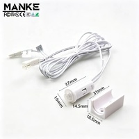 Saklar Sensor Gerak Induksi Manusia Inframerah PIR Manke DC12V 24V Pemasangan Cepat untuk Lampu Lemari Pakaian, Kabinet, dan Furnitur