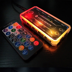 Coolmoon chơi game máy tính <span class=keywords><strong>PC</strong></span> FAN COOLER điều khiển từ xa 5V argb Sync âm nhạc Fan điều khiển HUB RGB <span class=keywords><strong>PC</strong></span> trường hợp âm nhạc điều khiển - Product Image 3