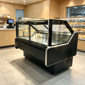 Vitrine réfrigérée commerciale à glace soufflée pour charcuterie et <span class=keywords><strong>boucherie</strong></span>, avec système de refroidissement par air et vitrine relevable en verre - Product Image 1