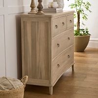 Buffet moderne personnalisé en bois massif naturel avec 5 tiroirs, commode en MDF laqué, design plat, armoire d'entrée