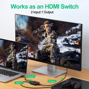 สวิตช์และตัวแยกสัญญาณ <span class=keywords><strong>HDMI</strong></span> <span class=keywords><strong>2.0</strong></span> แบบสองทิศทาง <span class=keywords><strong>4K</strong></span> <span class=keywords><strong>60Hz</strong></span> 2in1 สวิตช์ <span class=keywords><strong>HDMI</strong></span> แบบสองทิศทาง - Product Image 2
