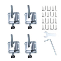 Goodsheng – Lot de 4 pieds de meubles réglables en acier robuste avec pieds en nylon et écrous de blocage pour tables et étagères