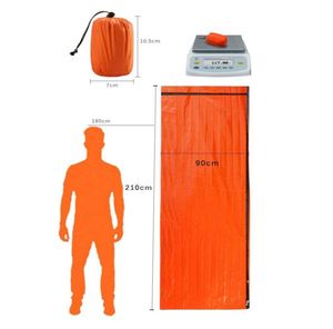 Couverture de survie d'urgence avec tapis de sol et sifflet, kit d'abri thermique réfléchissant pour le camping, la randonnée et les premiers secours en extérieur - Product Image 3