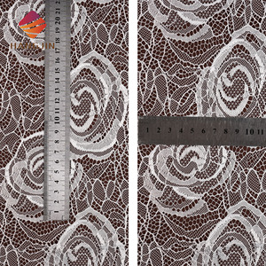 Dernière collection 2026 : Tissu en dentelle cordonnée 100 % nylon brodée, style floral français, guipure Chantilly pour robes <span class=keywords><strong>de</strong></span> mariée - Product Image 6