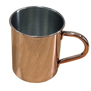 Taza de cerámica de mula de Moscú de estilo clásico duradero al por mayor forro de acero inoxidable mango de latón dorado vasos promocionales compensados - Product Image 5