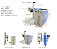 Imprimante 3D laser à fibre 2.5D, pour plaque métallique en acier inoxydable, machine de marquage laser à fibre or et argent