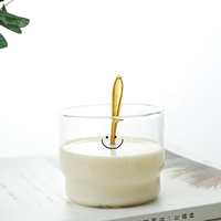 Verre à boisson court imprimé Smiley et Cœur, Tasse à jus et lait à base épaisse très tendance, Verre simple pour boissons froides et café à la maison