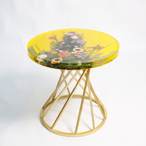 Nuovo Design vendita calda piccolo tavolino da tè da salotto camera da letto vera e propria fiore colorato in resina artigianale tavolo per la casa <span class=keywords><strong>mobili</strong></span> - Product Image 2