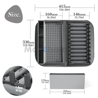 Égouttoir à vaisselle pliable multifonctionnel Masthome pour cuisine, avec support pour couverts, égouttoir à vaisselle avec tapis à vaisselle