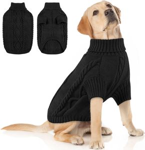 Suéter de Punto para Perro con Cuello Alto, Invernal, Moderno, Talla Grande para Bulldog <span class=keywords><strong>Doberman</strong></span>, <span class=keywords><strong>Ropa</strong></span> para Mascotas con Estampado Animal Cálido - Product Image 1