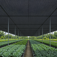 Filet d'ombrage tissé en HDPE noir 30%-90% résistant aux UV, taille personnalisée pour serre, pépinière, ferme, jardin