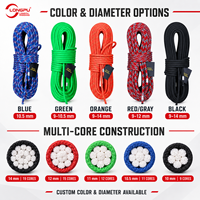 Corde statique torsadée en nylon 2 brins 9mm 10mm 10.5mm 11mm 12mm 14mm haute résistance pour protection, levage auxiliaire et charge lourde