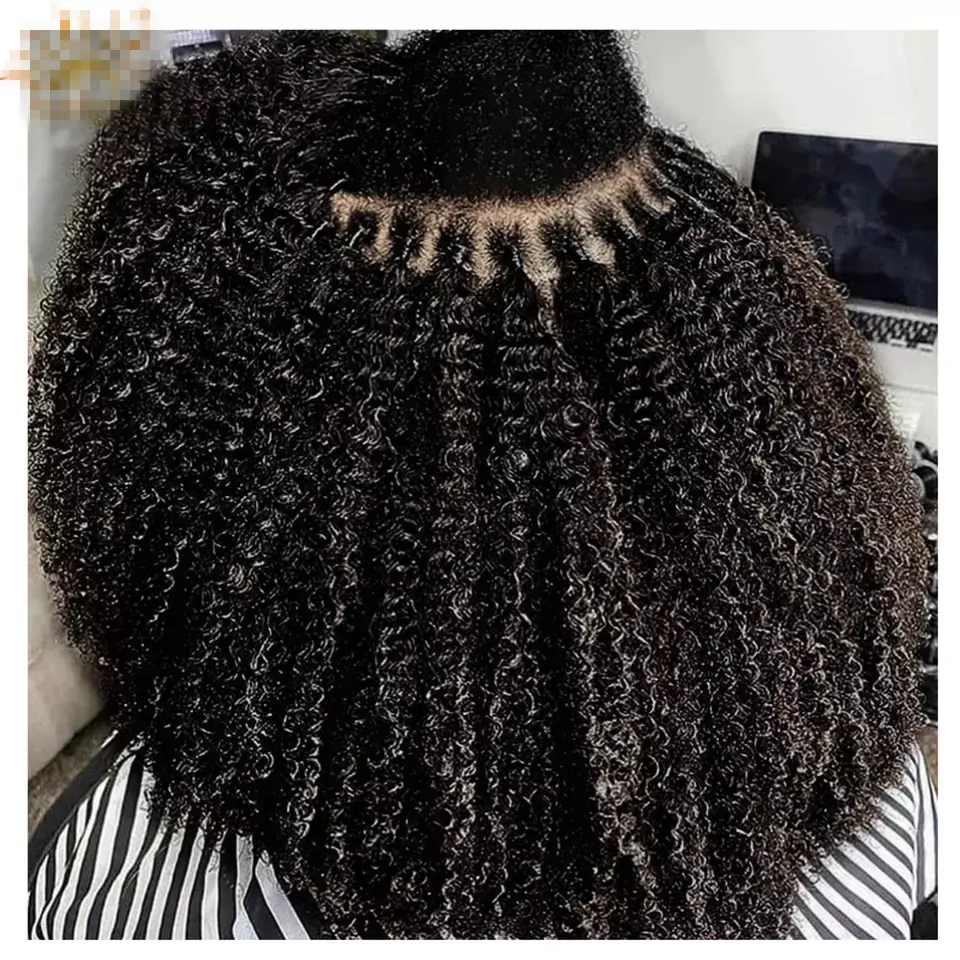 Highknight Barato Afro Kinky Curly I Tip Extensiones de cabello Cabello humano natural 1 g/s 100 hebras Extensiones de cabello preadheridas de queratina