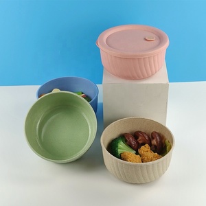 Top Seller Wheat <strong>Straw</strong> <strong>Bowl</strong> Set <strong>With</strong> Lid Eco Friendly Wheat <strong>Straw</strong> Noodle <strong>Bowl</strong> - Product Image 5