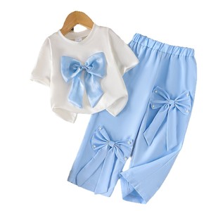 Vêtements pour enfants, commerce extérieur transfrontalier, automne-hiver, nouveau <span class=keywords><strong>t</strong></span>-<span class=keywords><strong>shirt</strong></span> en coton <span class=keywords><strong>blanc</strong></span> pour enfants, shorts, ensemble de vêtements pour bébé, résistant aux <span class=keywords><strong>UV</strong></span> - Product Image 2