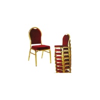 Chaise de banquet d'hôtel pour mariage en plein air avec cadre en métal rouge SDB-226 Design moderne