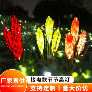 ไฟสวนกลางแจ้งกันน้ำ ไฟ LED ตกแต่งรูปทรงไม้ไผ่ สำหรับสวนสาธารณะ โรงแรม วิลล่า แสงสว่างภูมิทัศน์ อายุการใช้งาน 50000 ชั่วโมง - Product Image 5