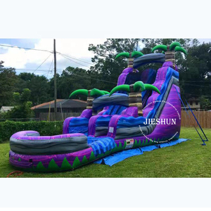 2020 nuevo producto barato de árbol de palma Tropical tobogán inflable con <span class=keywords><strong>piscina</strong></span> para <span class=keywords><strong>alquiler</strong></span> - Product Image 3