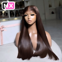 Perruque brésilienne naturelle avec dentelle HD, perruque complète sans colle 100 % cheveux humains vierges alignés sur les cuticules, perruque frontale en dentelle pour femmes noires
