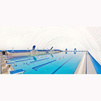 Dôme de piscine intérieur gonflable géant sur mesure, à structure pneumatique, garantie 15 ans, couleur personnalisée, sports personnalisés