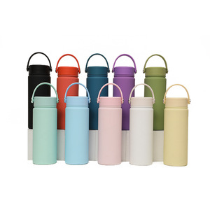 2026 Luxury Modern Stainless Steel Water Bottle Wholesale Custom Logo Vacuum <b>Insulated</b> <b>Flask</b> Matte Finish Portable Handle - Product Image 1