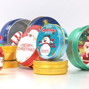 Merrynewon Aluminum Christmas Candy Jar with Screw Cap Holiday Gummy & Baby Food Container for Bread - Product Image 4