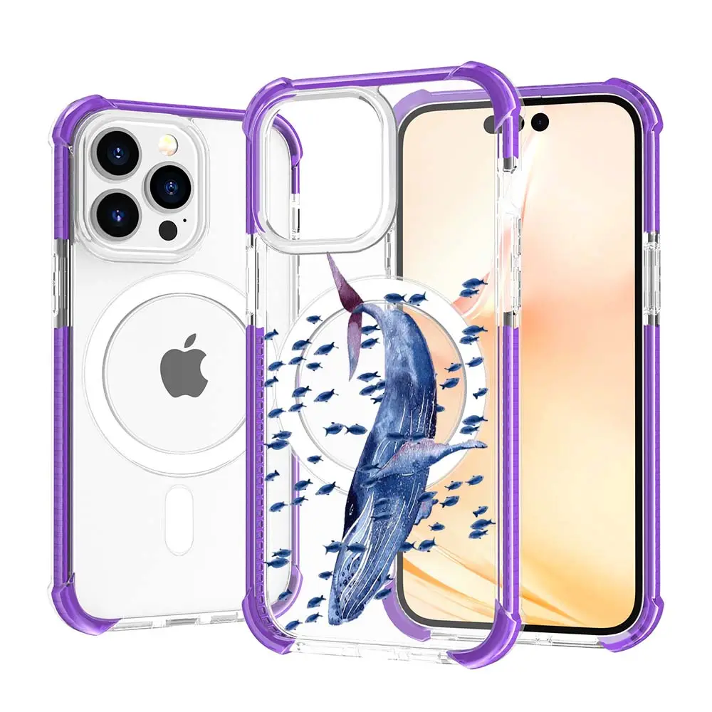 Chống sốc Acrylic TPE từ trường hợp điện thoại cho Iphone 15 15 cộng với 15Pro 15Promax rõ ràng Cover quay lại trường hợp tùy chỉnh