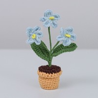 Décoration de voiture en crochet miniature faite à la main, fleurs positives, tournesol, marguerite, rose, cactus en crochet, fil de laine, cadeau pour la fête des mères, cadeau de remise de diplôme