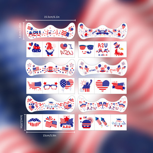 Tsyo ฟุตบอลโลกถ้วยสหรัฐอเมริกาธีมธงรอยสักชั่วคราวแฟนฟุตบอลของที่ระลึกงานปาร์ตี้รักชาติสติกเกอร์โปรดปราน - Product Image 2