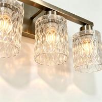 Luminaire de salle de bain en fer et verre à prix de gros, base E26/E27, pour lavabo et coiffeuse