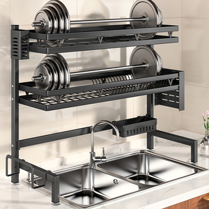 साबुन तौलिया के लिए सिंक ड्रेसर रसोई कटलरी भंडारण रैक रसोई नाली डिश रैक - Product Image 3