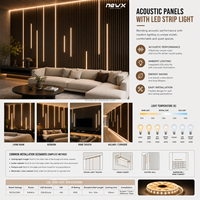 Panneaux muraux acoustiques en bois lamellé-collé MDF+PET, formes personnalisées, grilles acoustiques, insonorisation, absorption acoustique