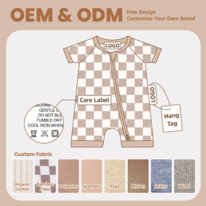 Ropa de Verano para Bebés Recién Nacidos, Mono de Fibra de Bambú, Ropa de Manga Corta para Niños Pequeños, Pijama para Niñas, Body, OEM ODM - Product Image 3