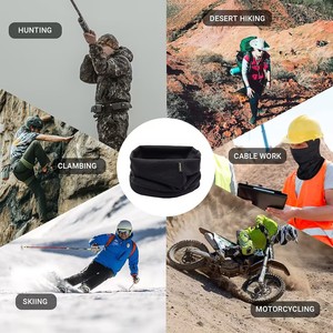 Polaina de <span class=keywords><strong>cuello</strong></span> de color sólido de lana merino con logotipo personalizado Bandana calentador de <span class=keywords><strong>cuello</strong></span> tubular sin costuras para uso en exteriores - Product Image 6