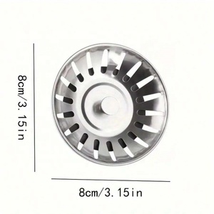 Stainless Steel <strong>Kitchen</strong> Sink Filter <strong>Net</strong> with Anti-clogging Floor Drain Cover Sewer Basin Gadget - Product Image 2