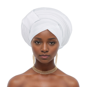 Prêt à expédier – Nouveauté 2025 – Bandeaux pour femmes de haute qualité, prêts à porter, style <span class=keywords><strong>Aso</strong></span> Oke africain, uni, Nigeria Auto Gele - Product Image 4