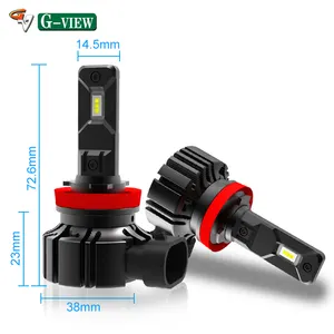 Ampoule de phare à LED dernier modèle double couleur 25w 6000k H1 H7 H8 H11 H13 H16 H11 Ampoule de phare à LED pour voiture