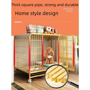 OUFA Cage pour animaux de compagnie en métal à <span class=keywords><strong>double</strong></span> porte de grande taille Cage pour chien pliable en métal - Product Image 4