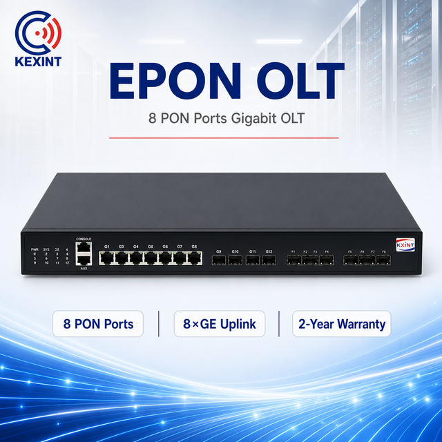 EPON 8 SFP Ports 8PON Ports EPON OLT with 8 PON Module Compatible HUAWEI ZTE ONU
