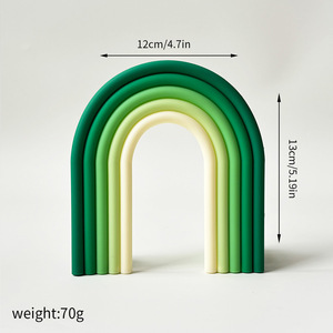 Décorations de gâteau en plastique pour anniversaire, 3D Lion Girafe Éléphant Singe Arc-en-ciel, accessoires pour gâteau - Product Image 6