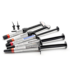 Rizhoz Matériau <span class=keywords><strong>composite</strong></span> photopolymérisable en seringue, pâte photopolymérisable 5g, couleurs Gencive Foncée et Gencive Claire, haute résistance, pour restauration indirecte - Product Image 3
