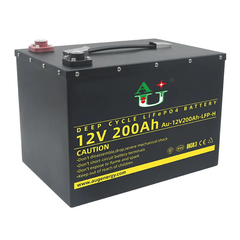 Deep Cycle 12V 200Ah Solar Energy Storage System Battery Pack Rechargeable LiFePo4 Lithium Ion Battery for EV RV DIY 24V 48V