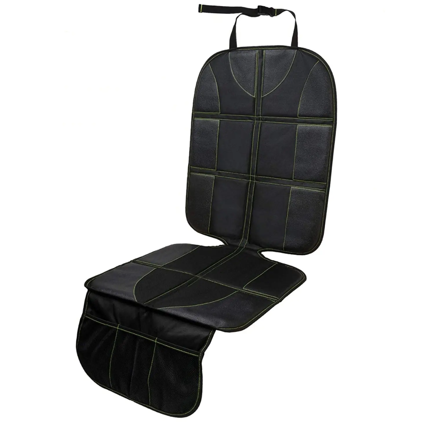 Protector Universal para asiento de coche, estera antideslizante para viaje, con relleno grueso, con bolsillos de malla