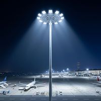 Éclairage d'enceinte aéroportuaire IP67 800W-1000W Projecteur LED résistant à la saleté 160Lm/W Optique asymétrique CRI 70 Garantie 5 ans Contrôle par application