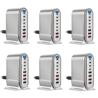 Station de charge rapide GaN³ personnalisée avec logo OEM, concentrateur de charge multi-ports PD QC 240W 268W 320W 440W 500W 600W avec affichage numérique de la puissance